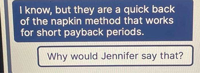 concerned with calculating the payback period over a much longer time frame.