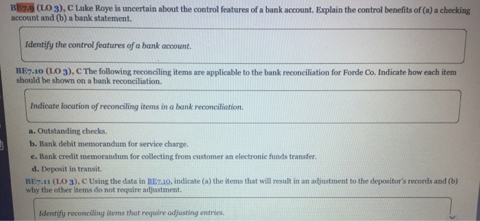  All three E7.9, E7.10, and E7.11 please. BE7.9 (L03), C Lake