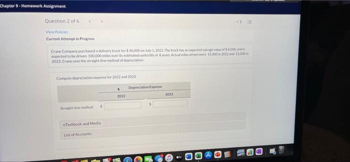 Chapter 9- Homework Assignment -V3 Question 2 of 6 View Policies