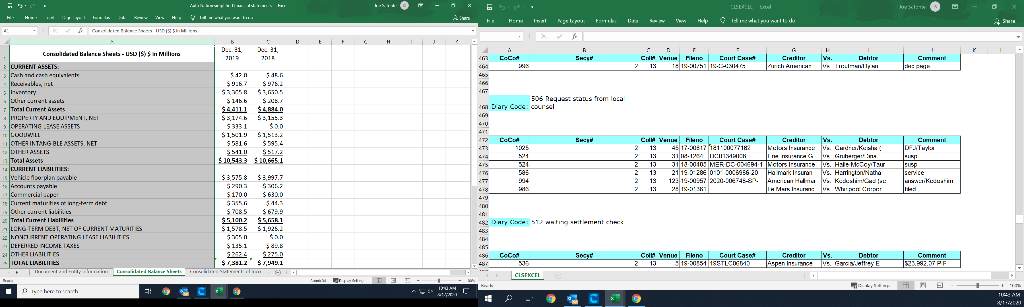 of financial statements for AutoNation, prepare the following items. Use the spreadsheet