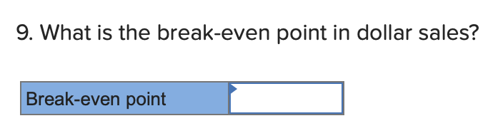 is the variable expense ratio? Variable expense ratio % 4. If sales