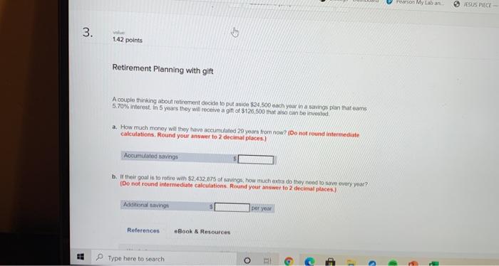  won My Laban. > JESUS PRECE 3. 142 points Retirement Planning