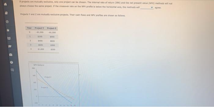  If projects we may dushenly one project can be cho The