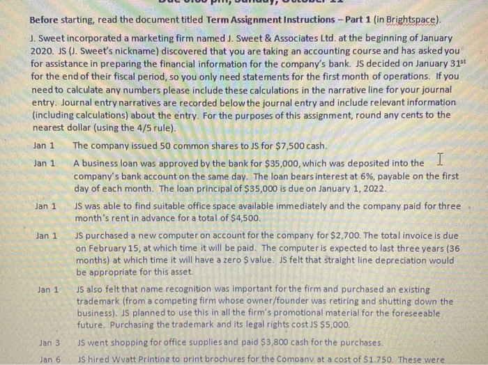  Before starting, read the document titled Term Assignment Instructions - Part