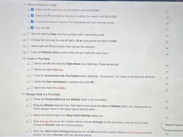 a PivotTable, prepare a worksheet with subtotals, and format related data as