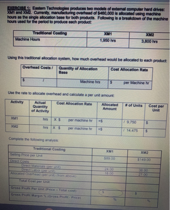  Give Answer only for the circles below a) Exercise 1: What