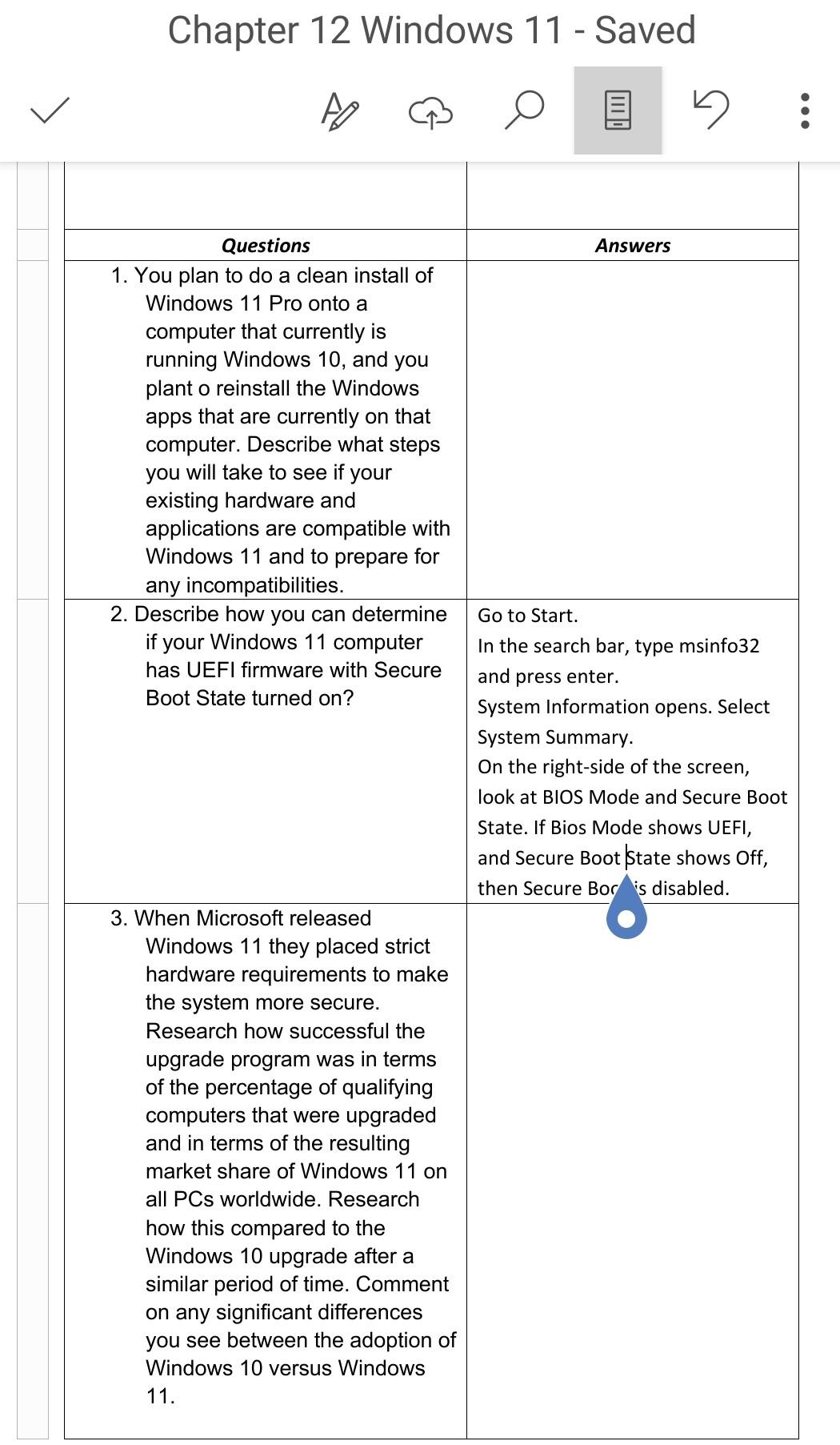 Chapter 12 Windows 11 - Saved Questions 1. You plan to do