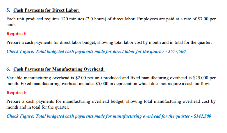 I need in Excel and show me the formulas please Please must