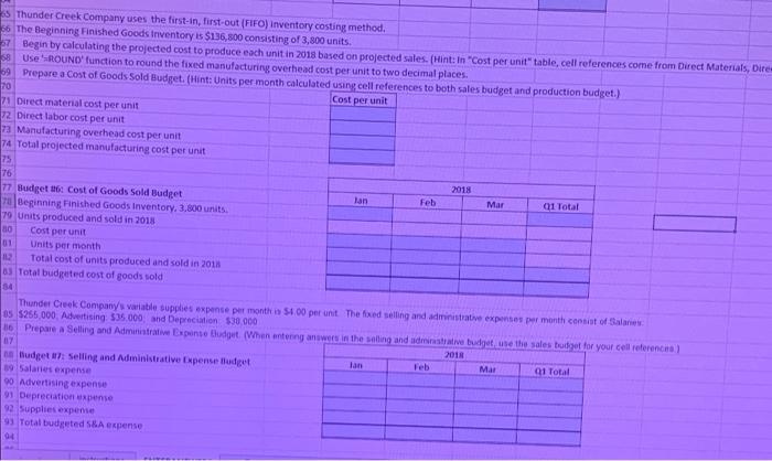 All relevant information is presented on the excel template. use the blue