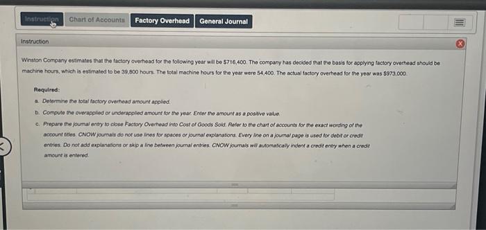  Factory Overhead a. Determine the total factory overhead amount applied. Total