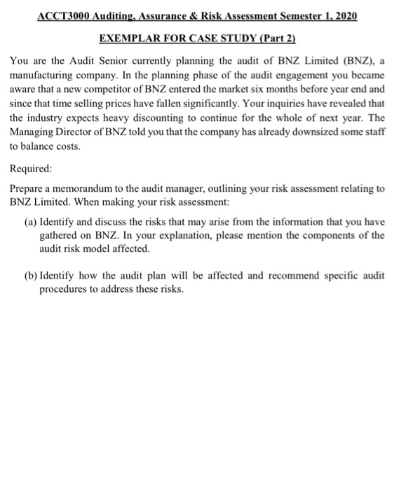 this year's operations for cach of the three client companies: Comp is