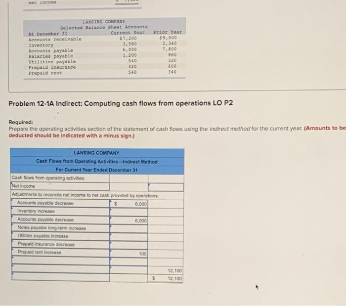 following information applies to the questions displayed below.) Lansing Company's current-year income