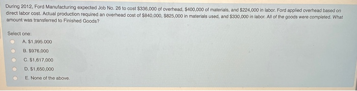 best activity base for its manufacturing overhead. The estimate of annual overhead