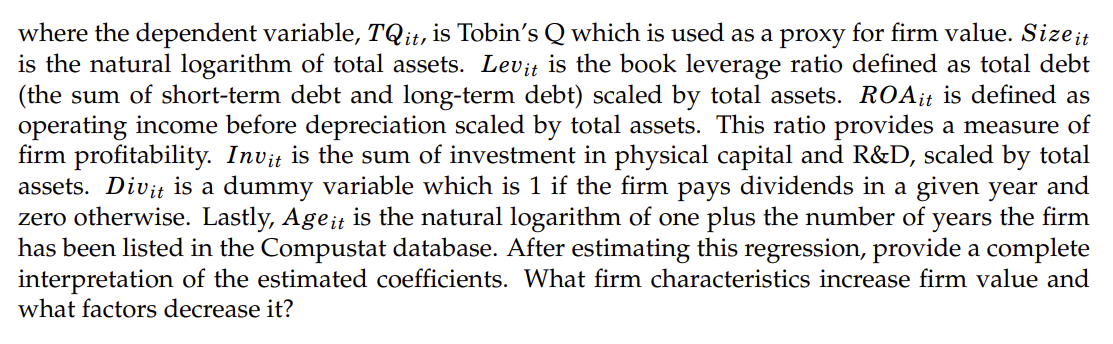 Canvas, in the corresponding worksheets. Part 1: Regression Analysis 1. As a