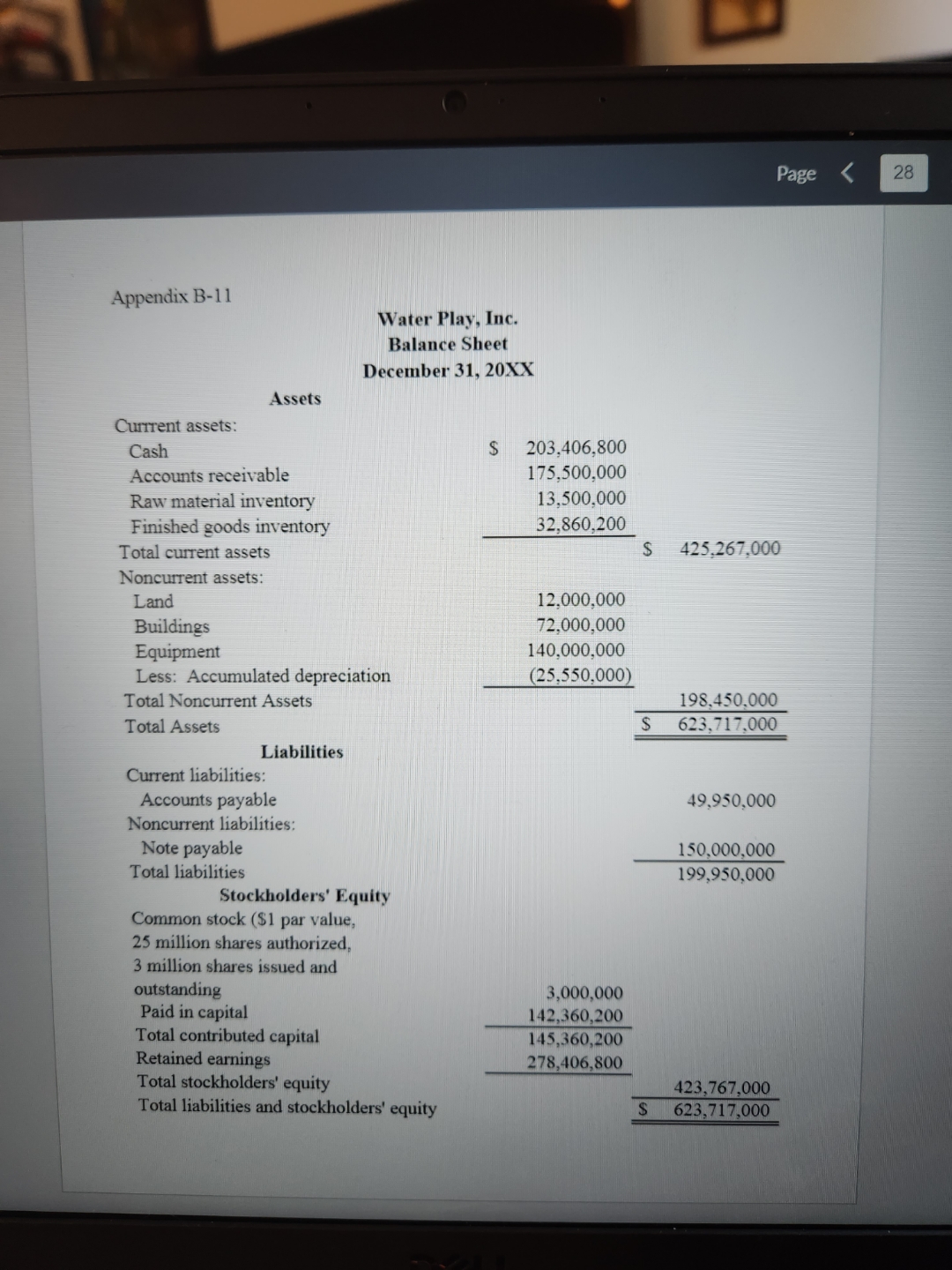  I need the ending balance sheets analysis please? Appendix B-11 Water