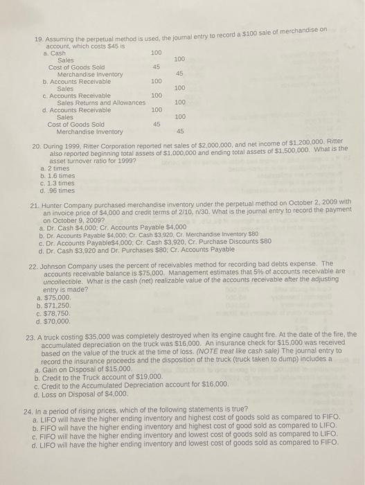 should be crecited c. Bat Debis Expense should be debited. d. Sules