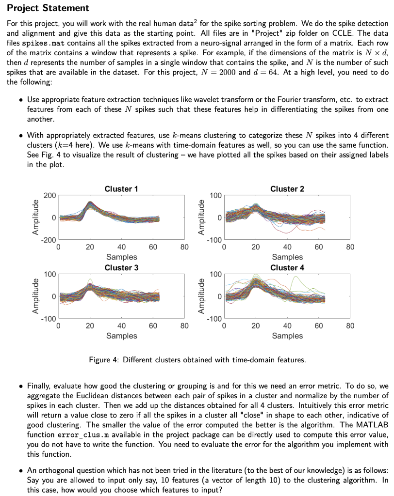 for feature extraction and then compare the error with the baseline error