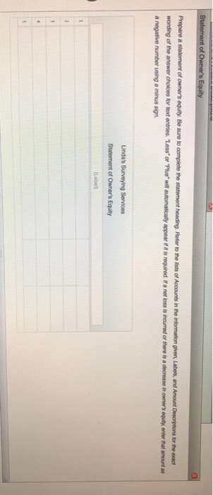 Surveying Services. Linda Winter, Capital 12/31 25,000 1/1 20,000 12/31 48,000 Linda
