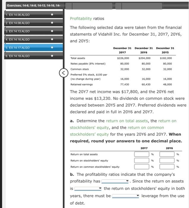 a. Determine for each year (1) the working capital, (2) the current