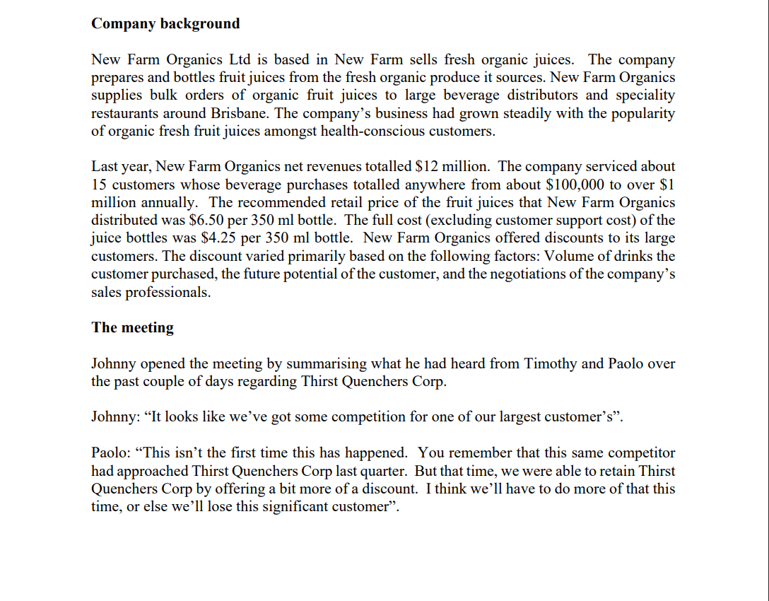  Explain the method used in the case study. Calculate the cost