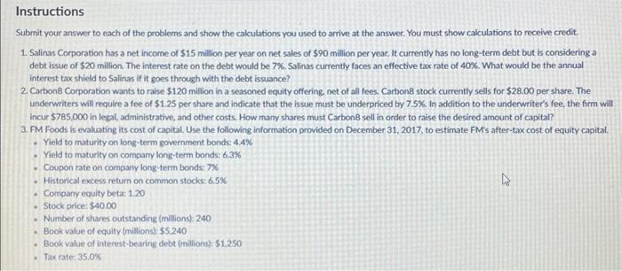  Submit your answer to each of the problems and show the