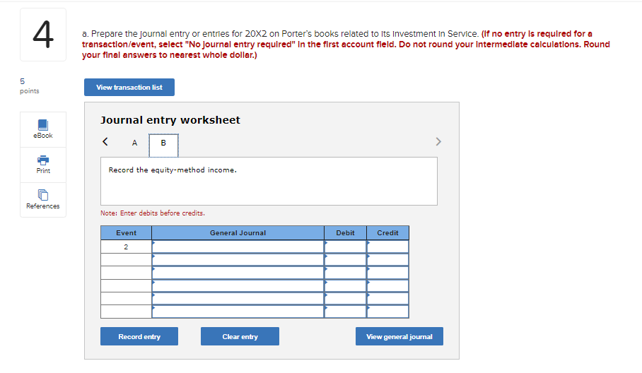 of Service Corporation on January 1, 20x1, at underlying book value. At