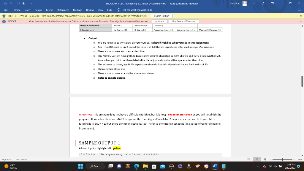 the user is below: 1. First name of user 2. Current age