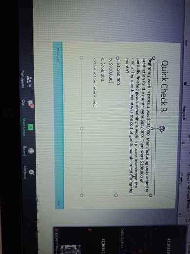  Style Shape Etats Dining 4305554 Quick Check 3 Beginning work in