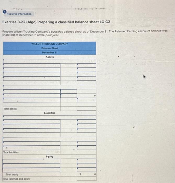 following information for the Exercises below. (Algo) [The following information applies to