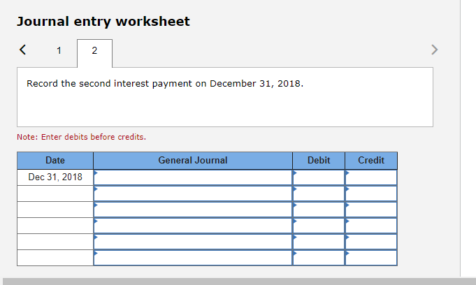 issuance. 2(a) For each semiannual period, complete the table below to calculate