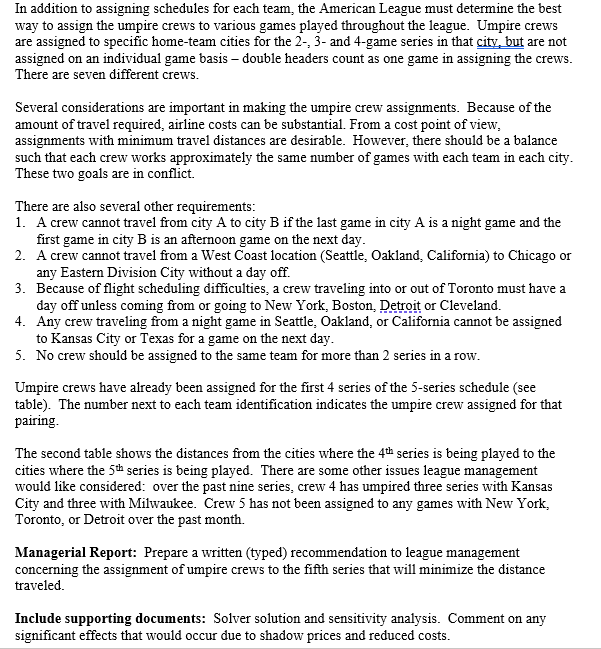 Below is the data for this problem: In addition to assigning