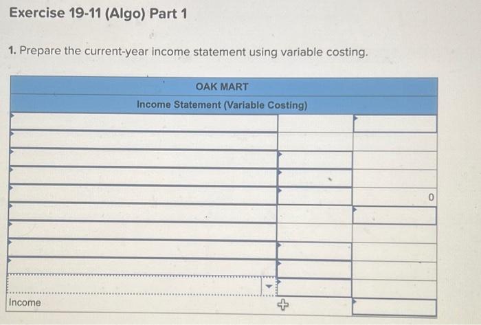 (Algo) Absorption costing and variable costing income statements LO P2 [The following