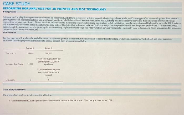  CASE STUDY PEFORMING ROR ANALYSIS FOR 3D PRINTER AND IIOT TECHNOLOGY