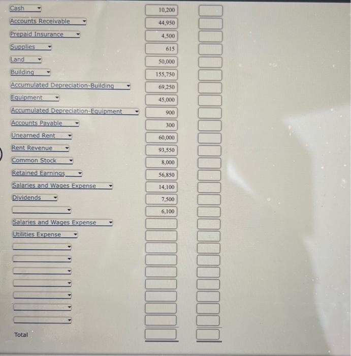 Financial Services' accounting clerk prepared the following unadjusted trial balance at July