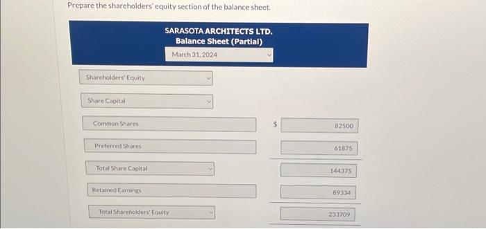 list of its adjusted accounts at March 31, 2024, its fiscal year