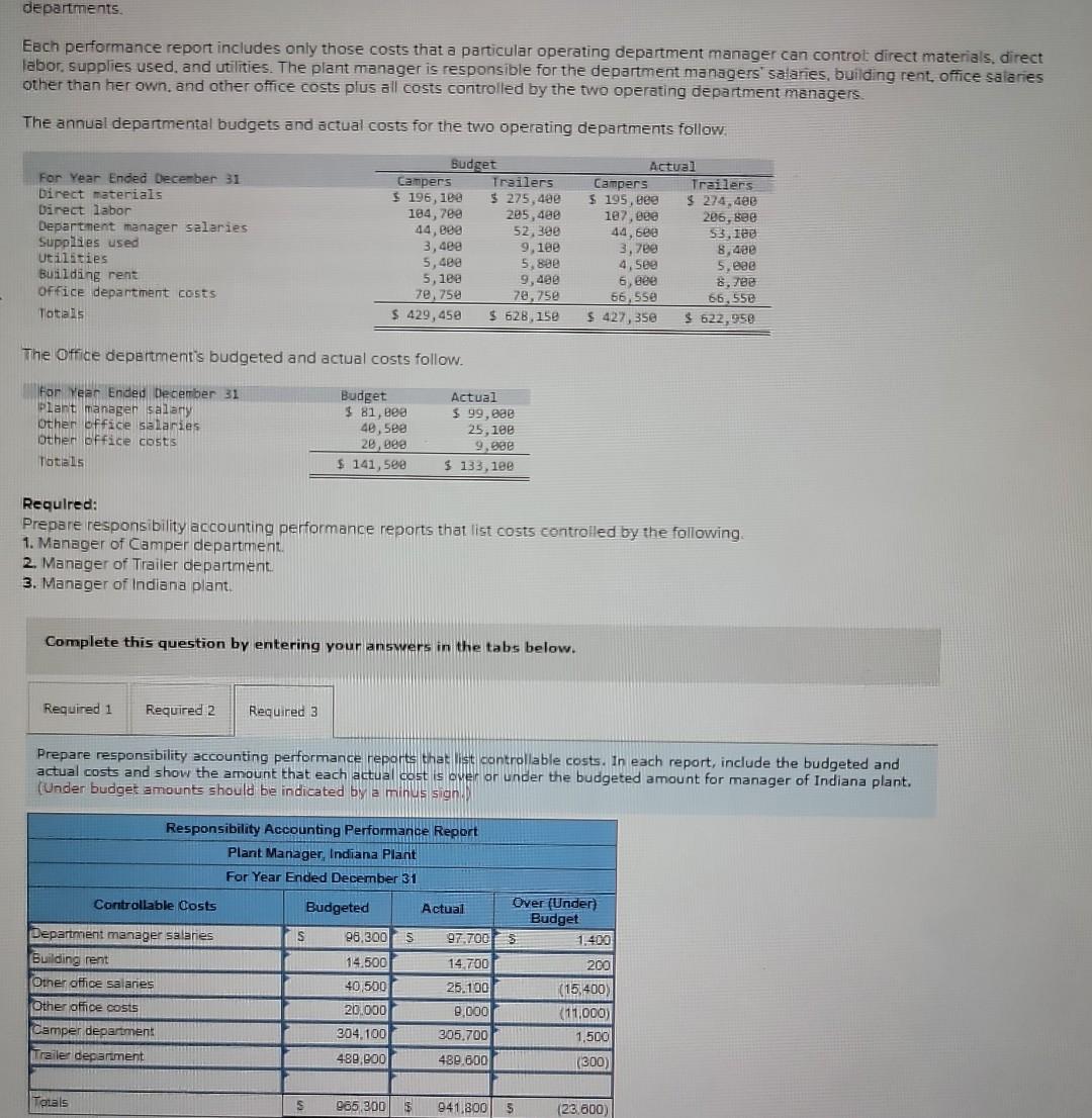 I keep getting "camper departmet" and "trailer department" wrong. please help me