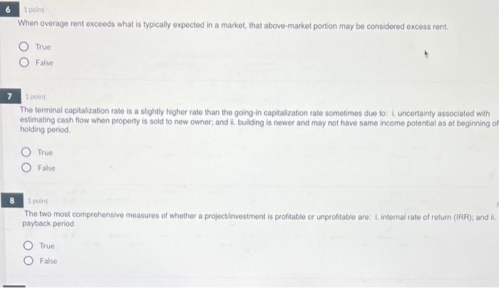  6 1 point When overage rent exceeds what is typically expected
