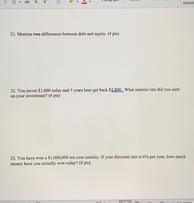 Please show steps on how you got to the answer. Thank