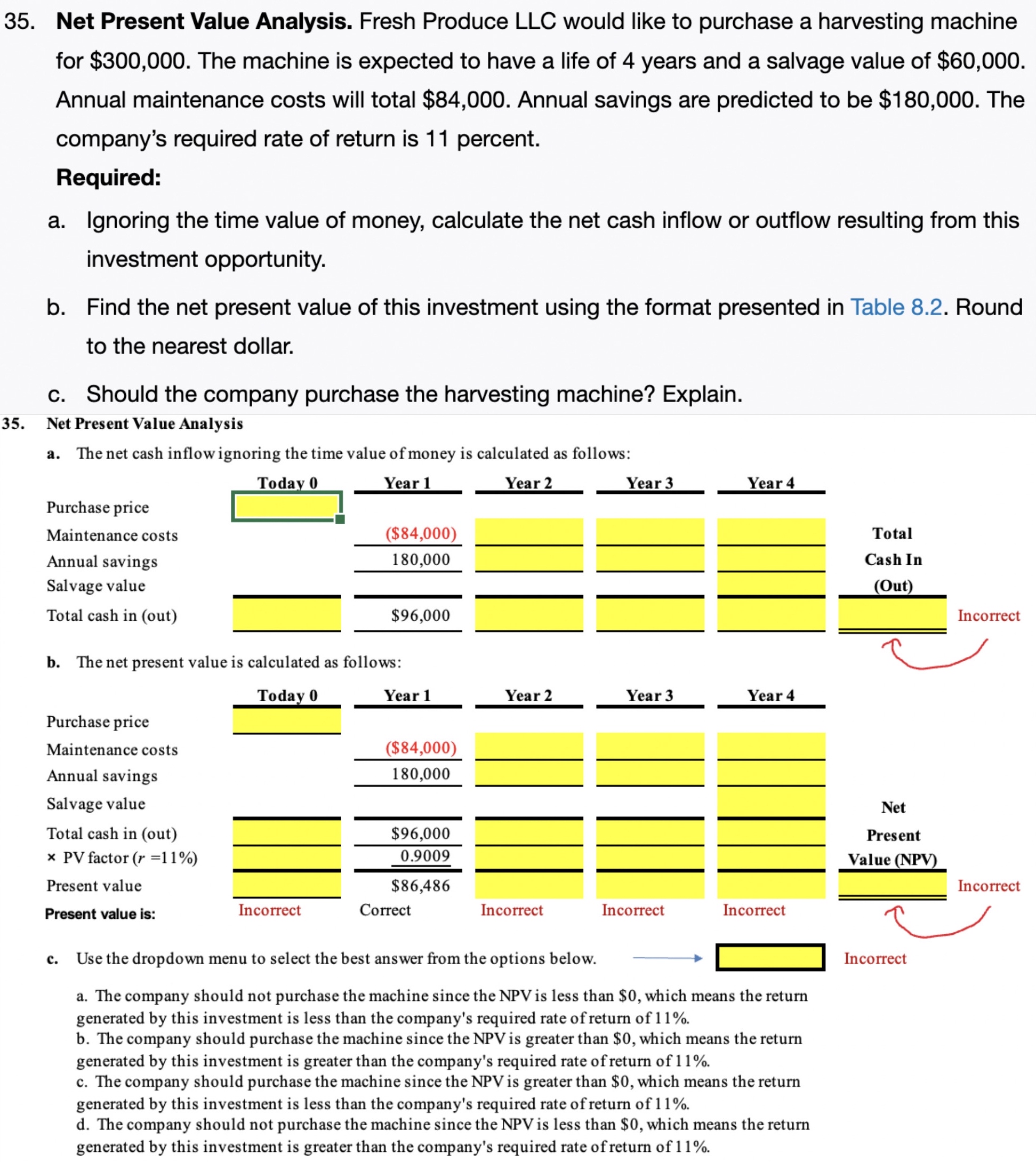  Fill out the missing data for question 35,(a),(b), and (c). 
