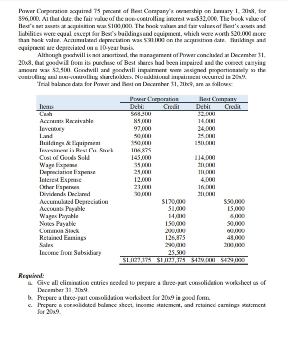 please solve all the parts. Will rate the answer for sure Power