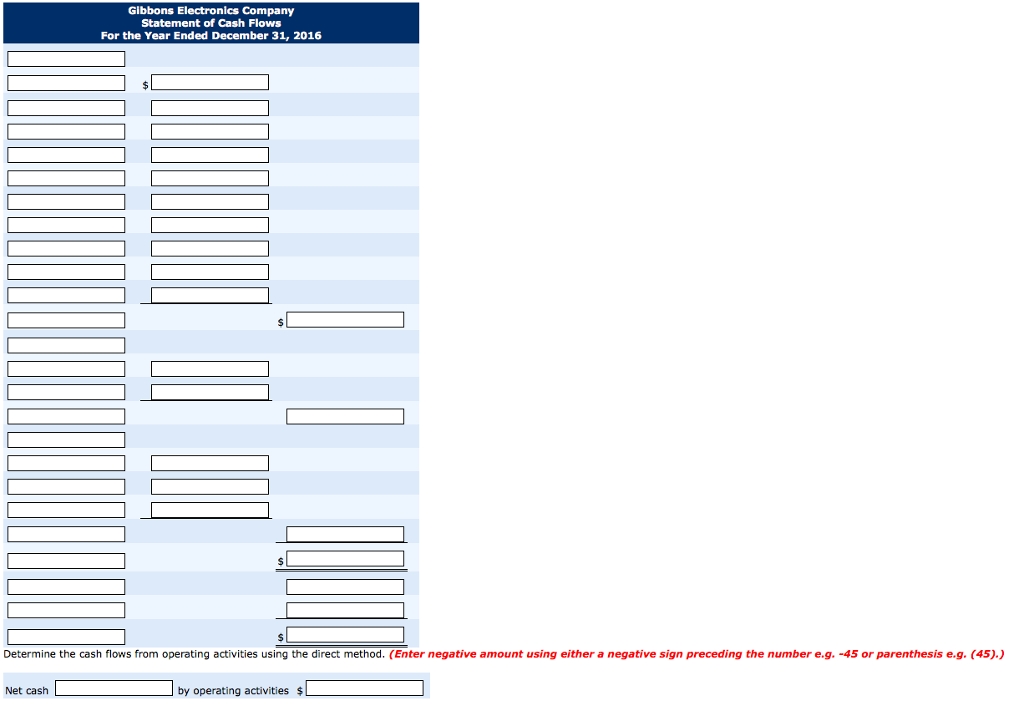 ELECTRONICS COMPANY Comparative Statement of Financial Position Dec. 31, 2016 Dec. 31,