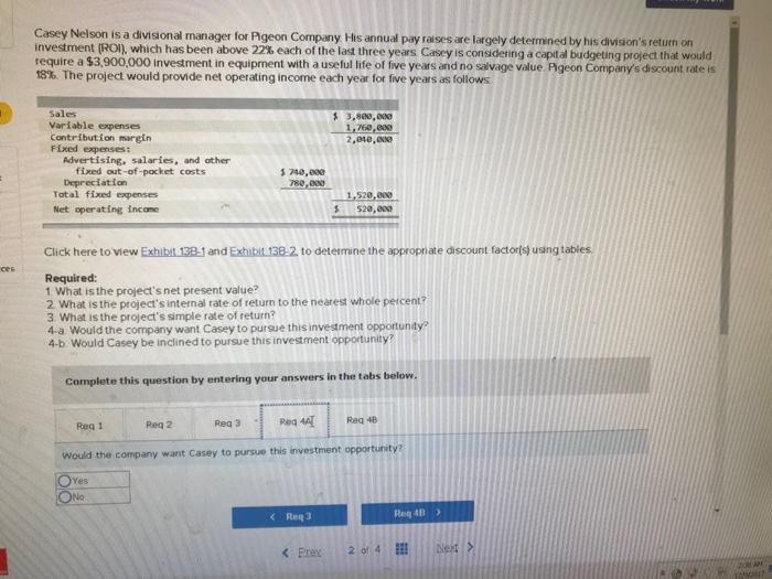 a $3,900,000 investment in equipment with a useful life of five years