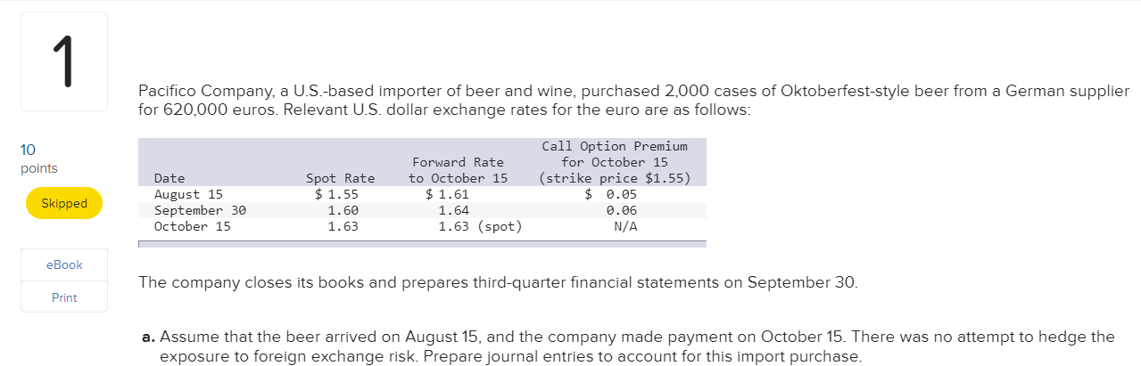 Firm commitment Foreign currency (euro) Foreign currency option Foreign exchange gain