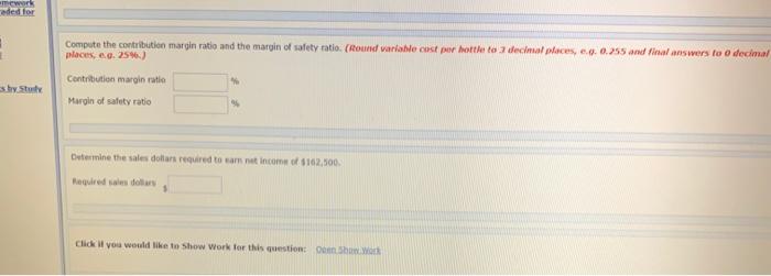 per bottle For the year 2017, management estimates the following revenues and