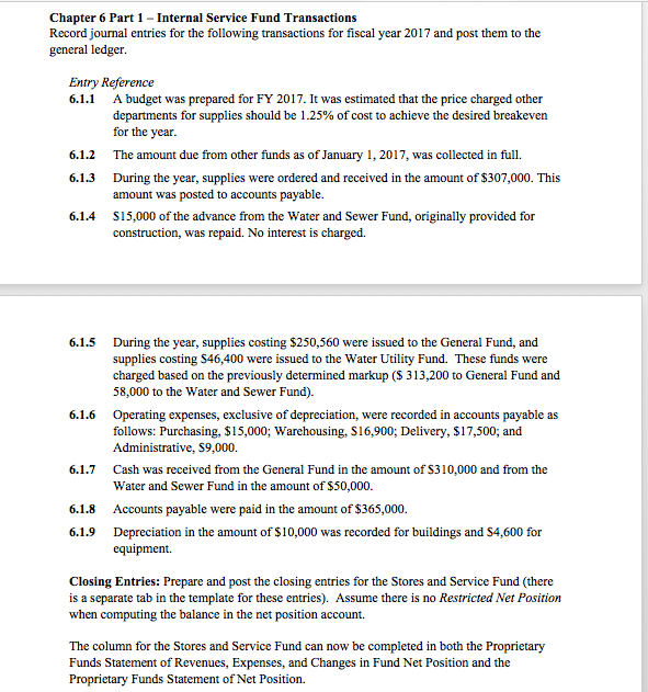 I only need the cash flow statement prepared for internal service funds.