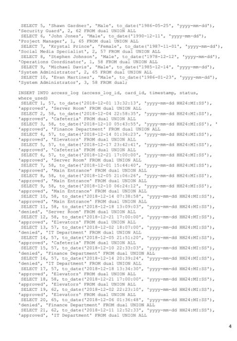 groupname varchar2 (255) NOT NULL, allowed_areas varchar2 (255) DEFAULT NULL ); 1.CREATE