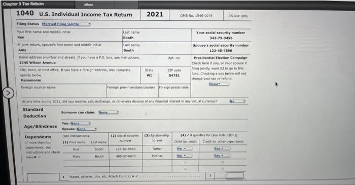 Doth have brought pou the folmwieg intormation regarding ineit income, expenaes, and