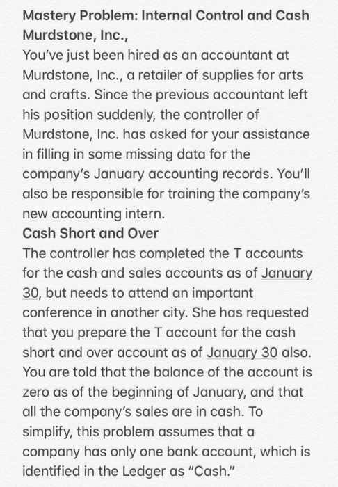 left his position suddenly, the controller of Murton for the company's January