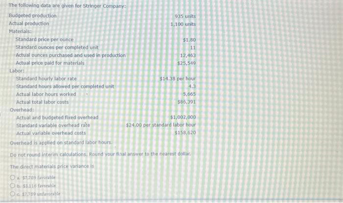  Do not round interim calculations. Round your fial answer to the