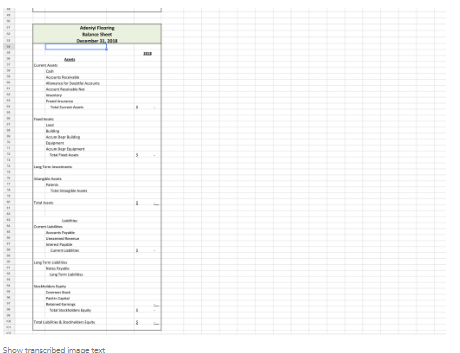 past normal monthly transactions for December 2018 C. D. E 8 Prepare